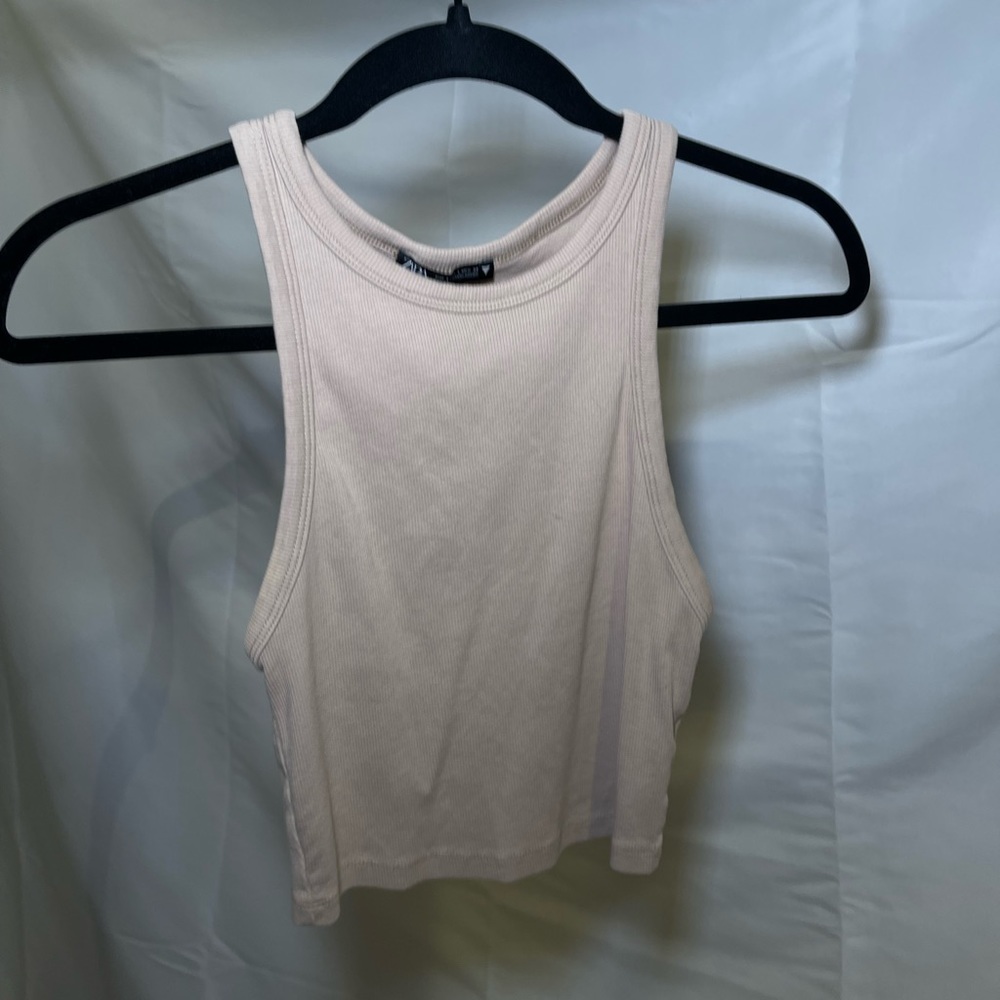 L Beige Zara Crop Top